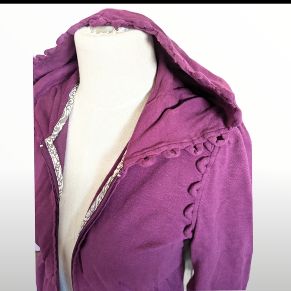 ANTHROPOLOGIE LILKA cotton babydoll hoodie - Picture 4 of 6